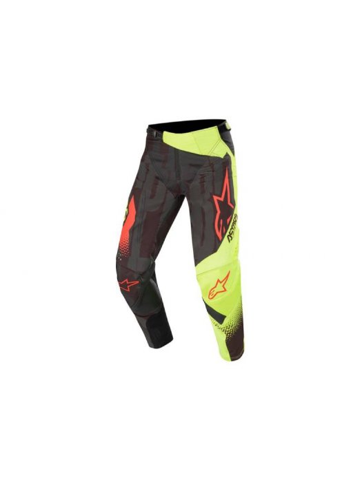 ПАНТАЛОН ALPINESTARS TECHSTAR FACTORY PANTS BLACK YELLOW FLUO RED FLUO